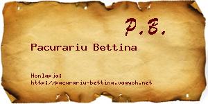 Pacurariu Bettina névjegykártya